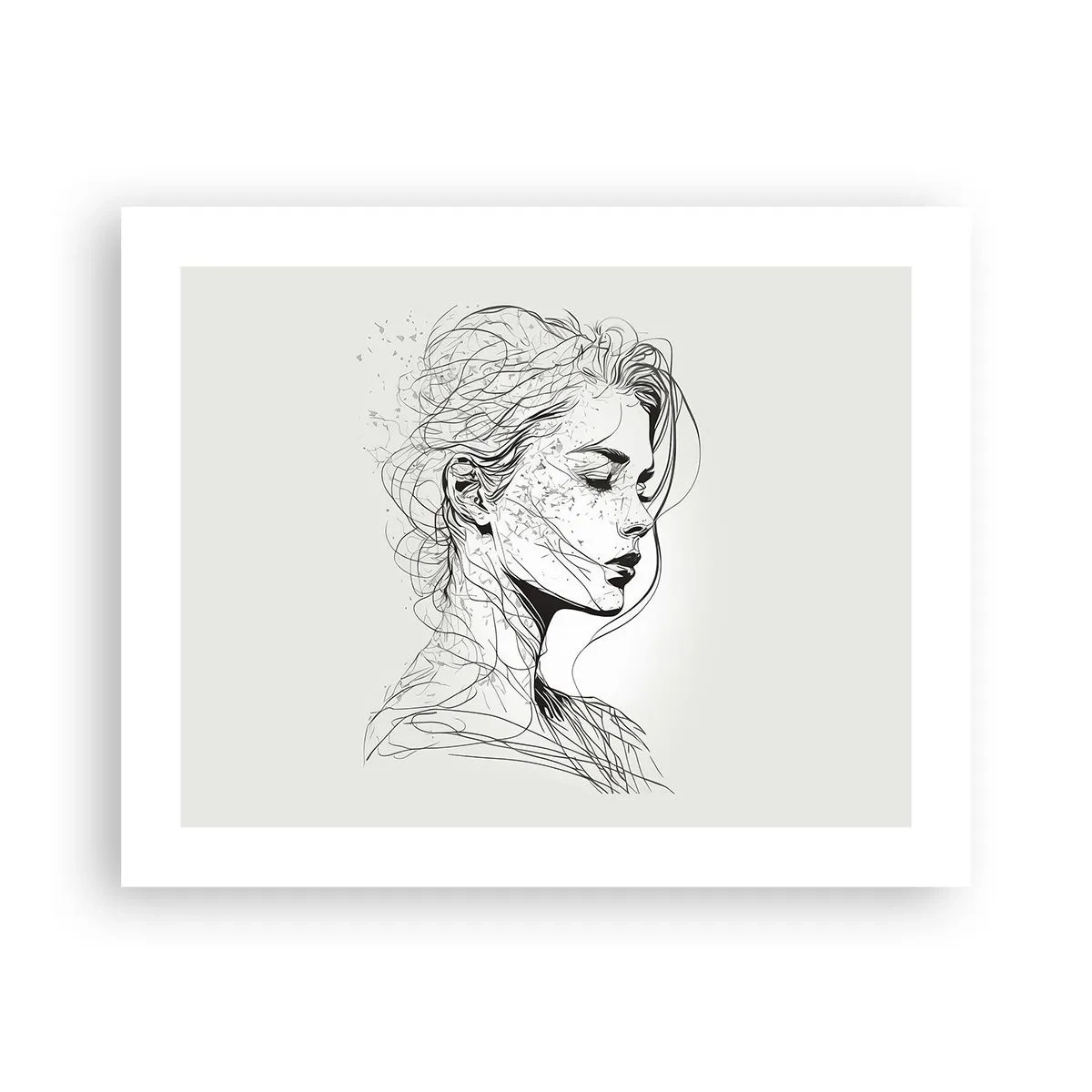 Poster - Porträt im Gedanken - 50x40 cm