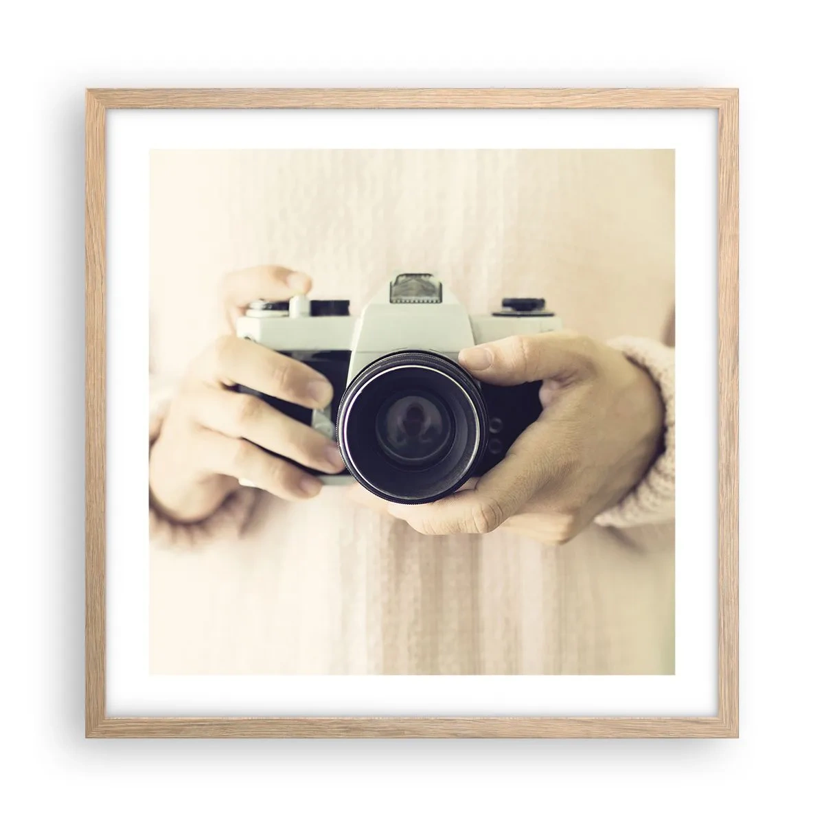 Poster in einem Rahmen aus heller Eiche - Um mehr zu sehen ... - 50x50 cm