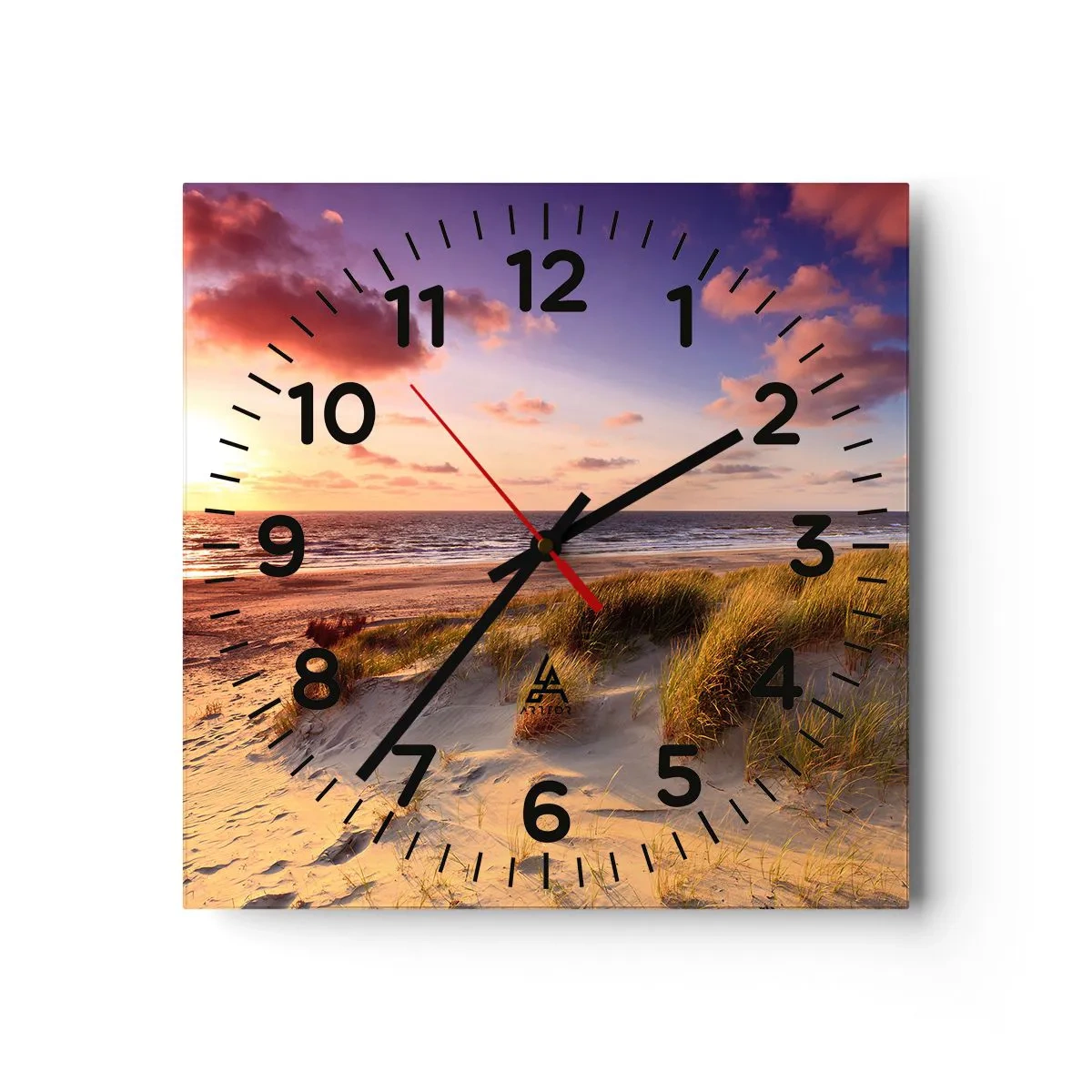 Wanduhr - Glasuhr - Die Luft riecht schon im Sommer - 40x40 cm