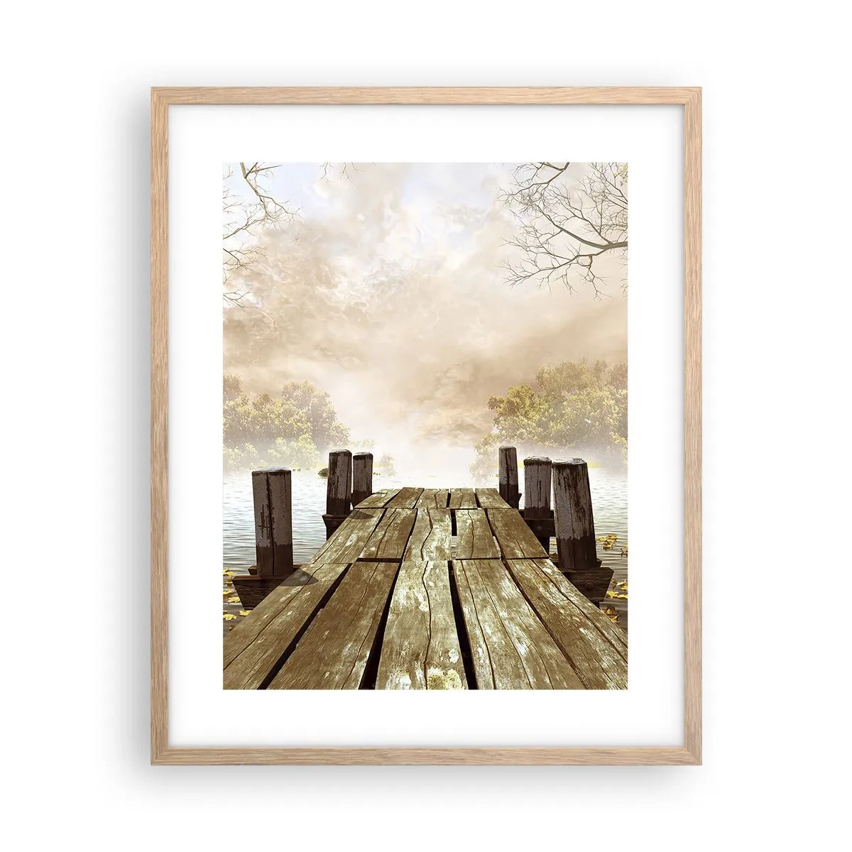 Poster in einem Rahmen aus heller Eiche - Die milde Traurigkeit des Herbstes - 40x50 cm