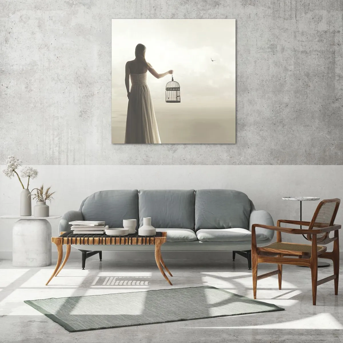 Glasbild - Bild auf glas - Sei frei - 60x60 cm