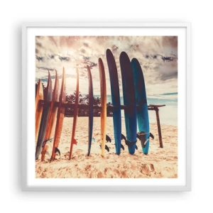 Poster in einem weißen Rahmen - Gute Nacht bis morgen - 60x60 cm