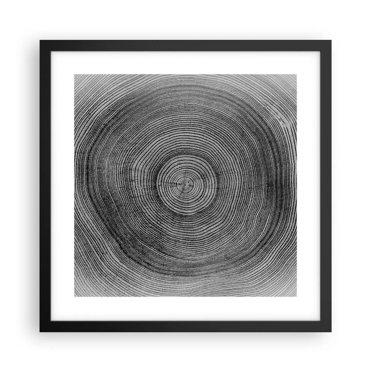 Poster in einem schwarzem Rahmen - Zeichen der Zeit - 40x40 cm