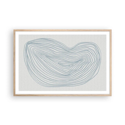 Poster in einem Rahmen aus heller Eiche - Das Lächeln der Wassertropfen - 91x61 cm