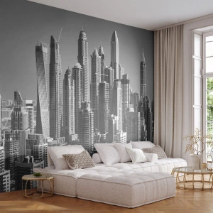 Selbstklebende Fototapete Deluxe Sticker - Stadt in der Wüste - Die Architektur, Stadt, Dubai - 250x175 cm