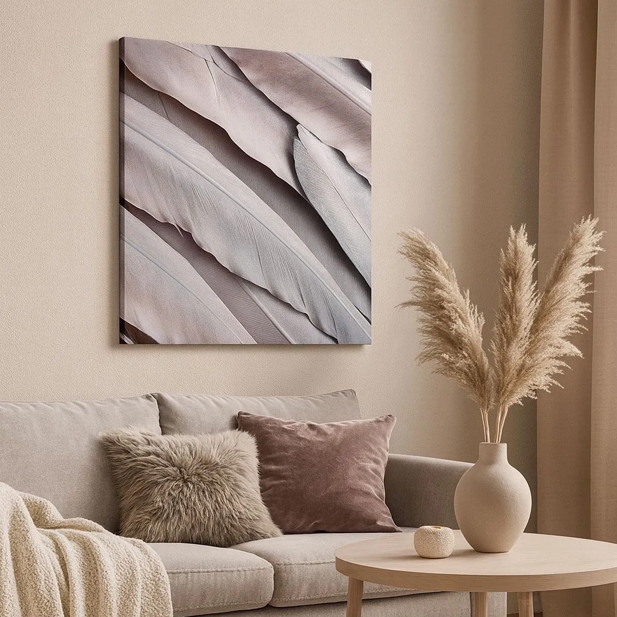 Bild auf Leinwand - Leinwandbild - In rosa Silber - 30x30 cm