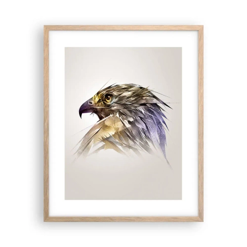 Poster in einem Rahmen aus heller Eiche - Porträt eines Kriegers - 40x50 cm