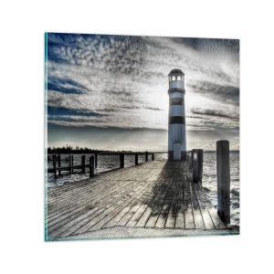 Glasbild - Bild auf glas - Matrosen, ich warte auf euch - 70x70 cm