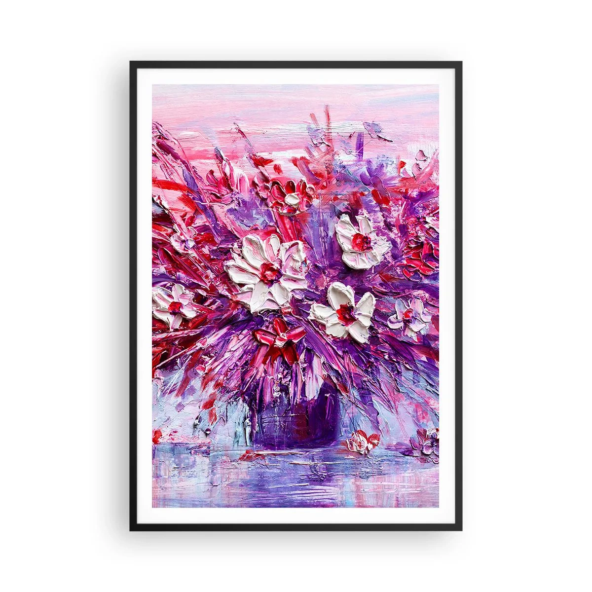 Poster in einem schwarzem Rahmen - Unschuld und Leidenschaft - 70x100 cm