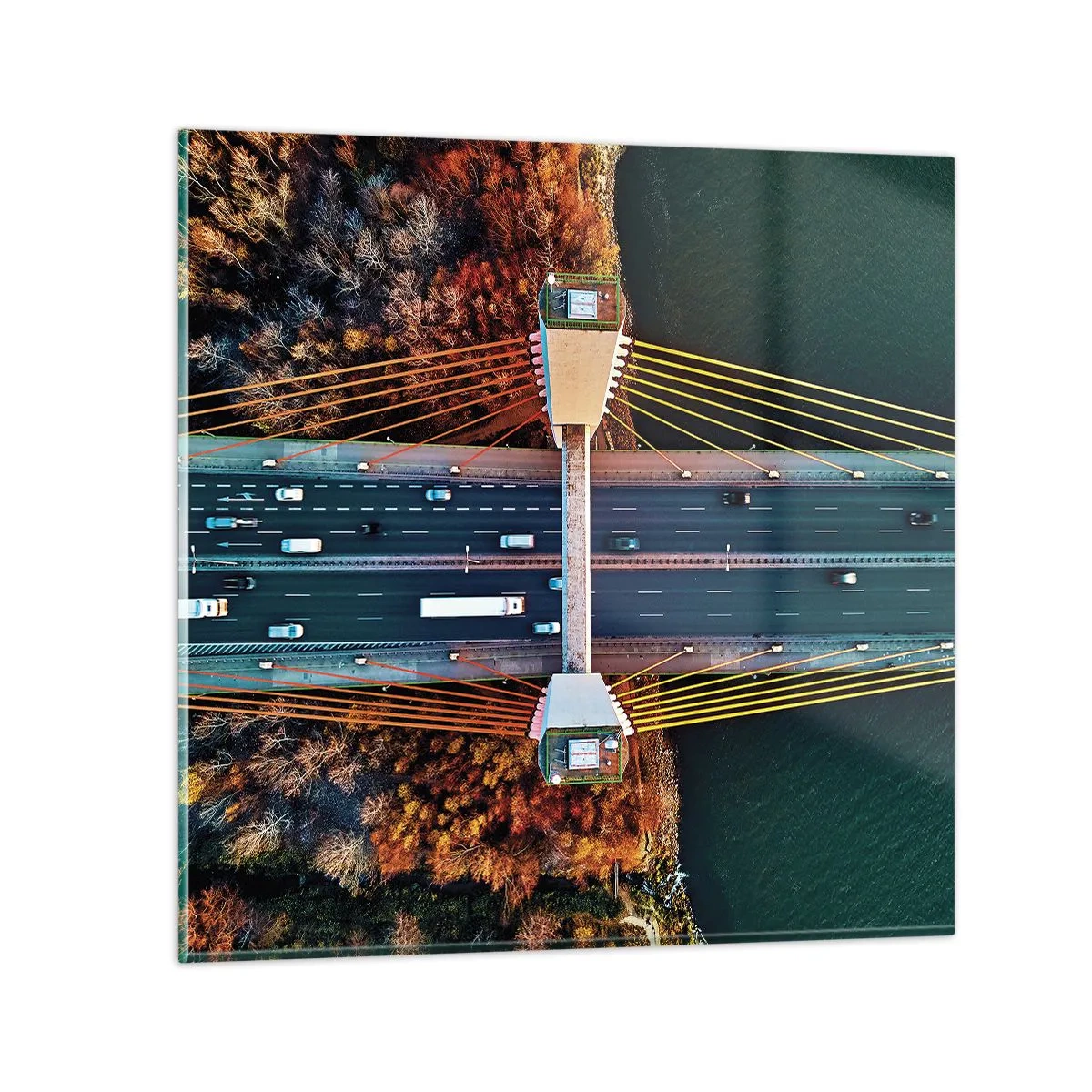 Glasbild - Bild auf glas - Jenseits der Gewässer, jenseits der Wälder - 40x40 cm