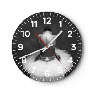 Wanduhr - Glasuhr - Es blüht gerade - 30x30 cm