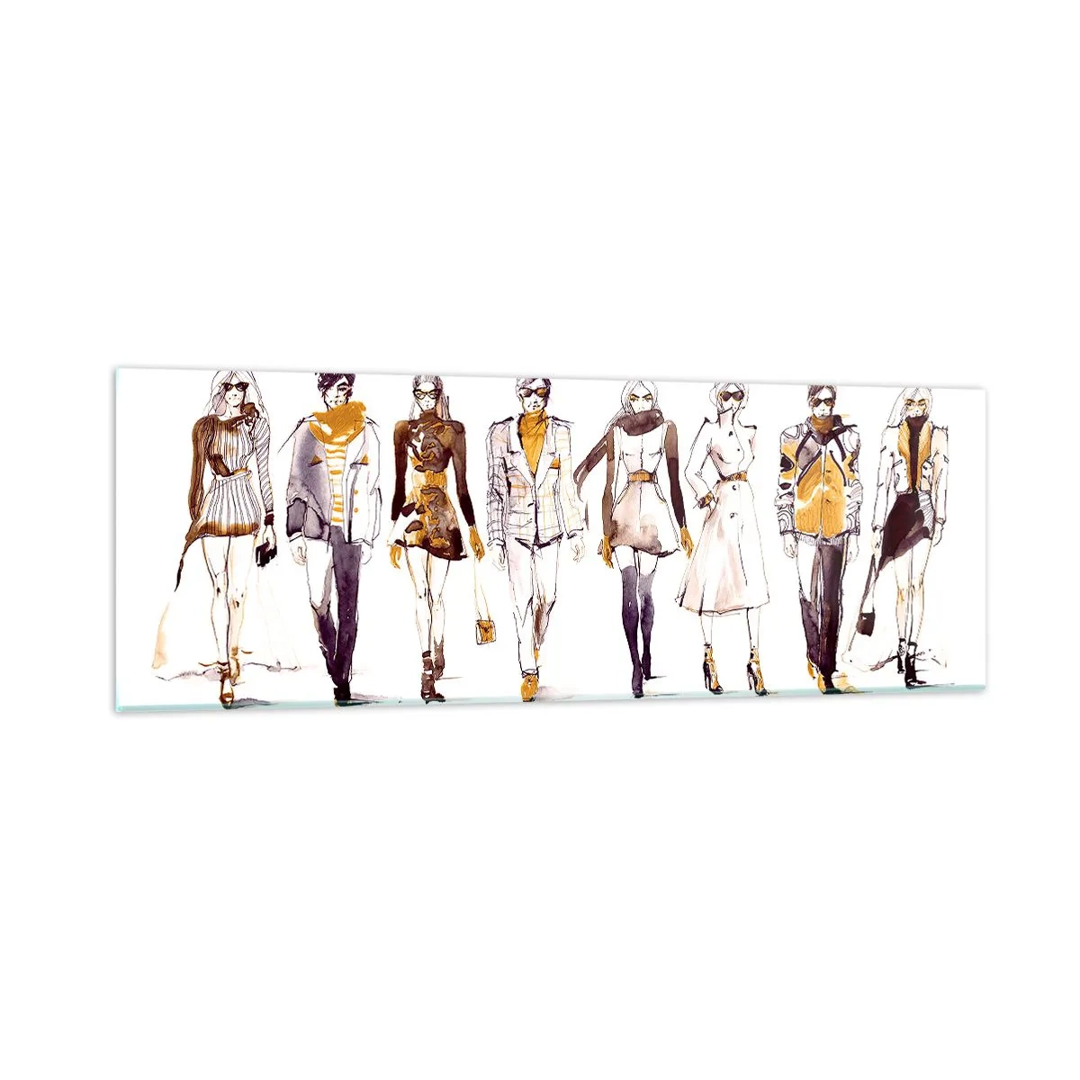 Glasbild - Bild auf glas - Lässiger Chic, lässige Eleganz - 90x30 cm