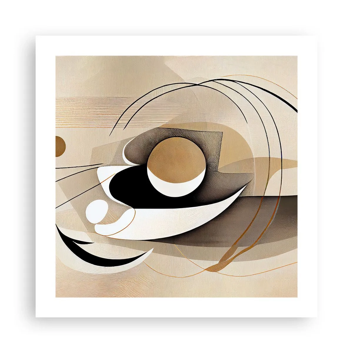 Poster - Komposition: die Essenz des Wortes - 50x50 cm