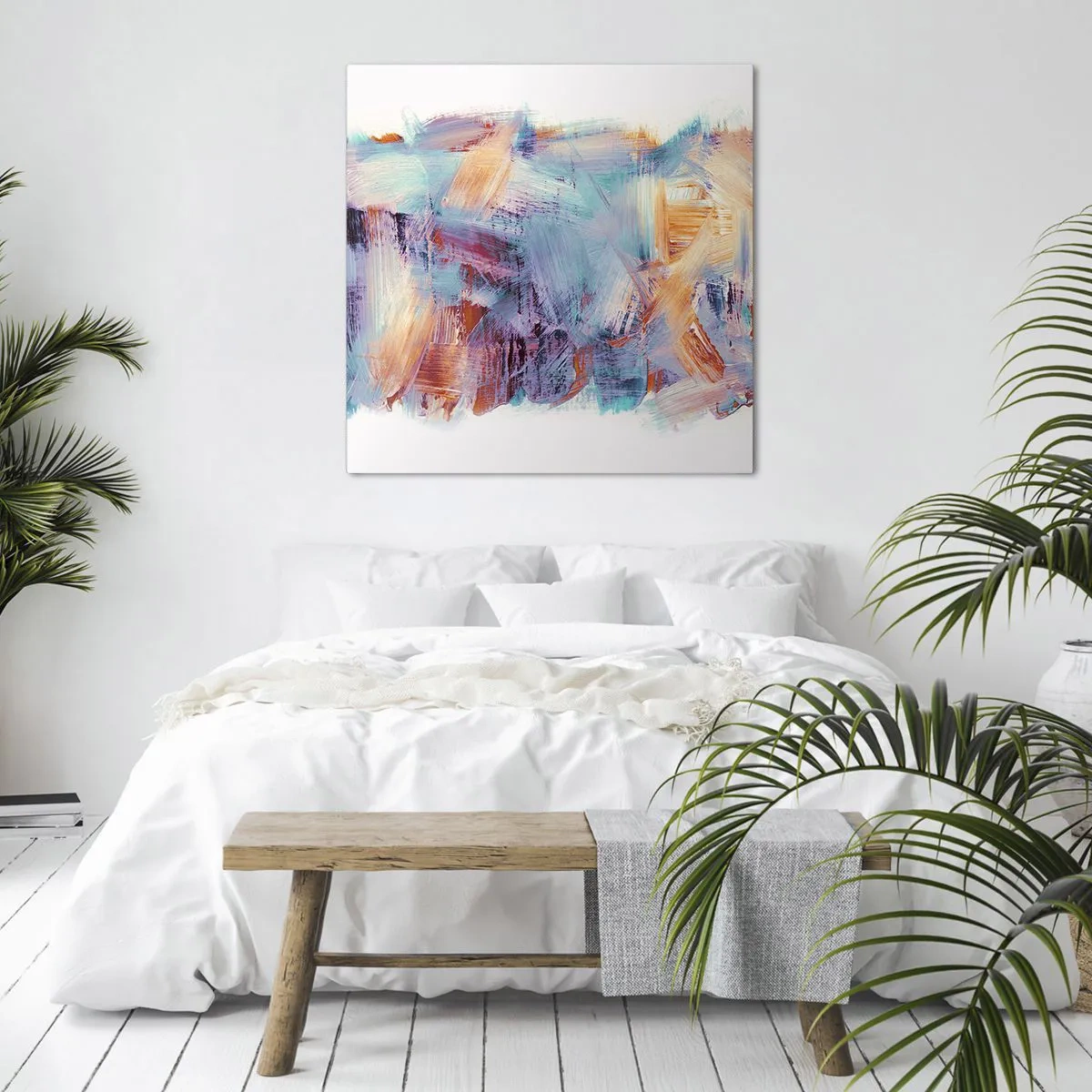 Bild auf Leinwand - Leinwandbild - Buntes Durcheinander - 40x40 cm