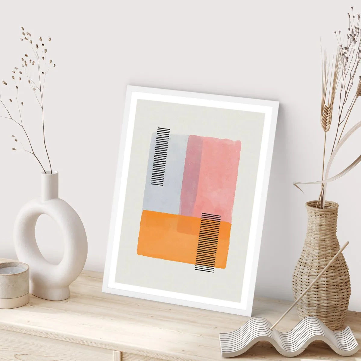 Poster in einem weißen Rahmen - Von Ecke zu Ecke - 40x50 cm