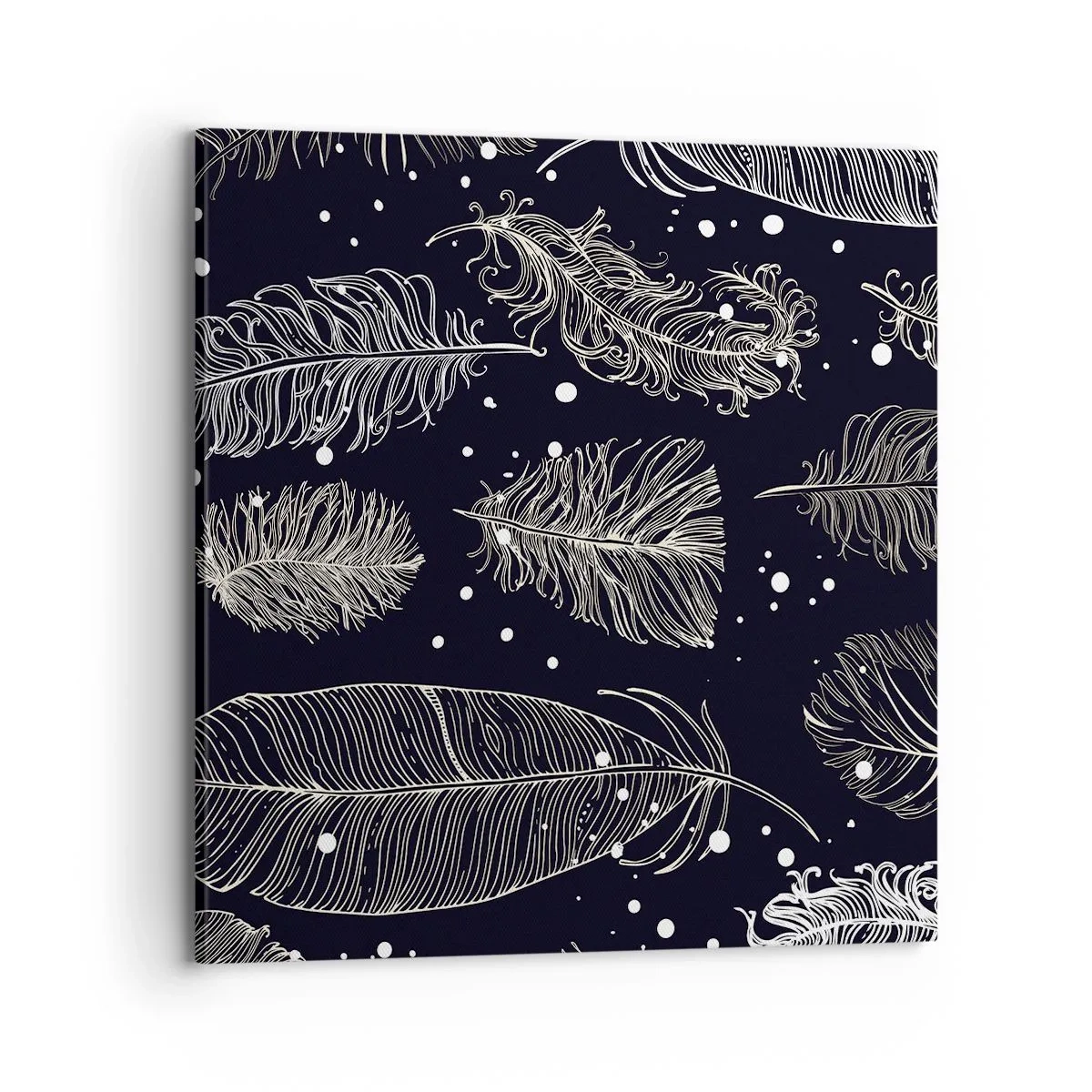 Bild auf Leinwand - Leinwandbild - Gefiederte Spitze - 70x70 cm