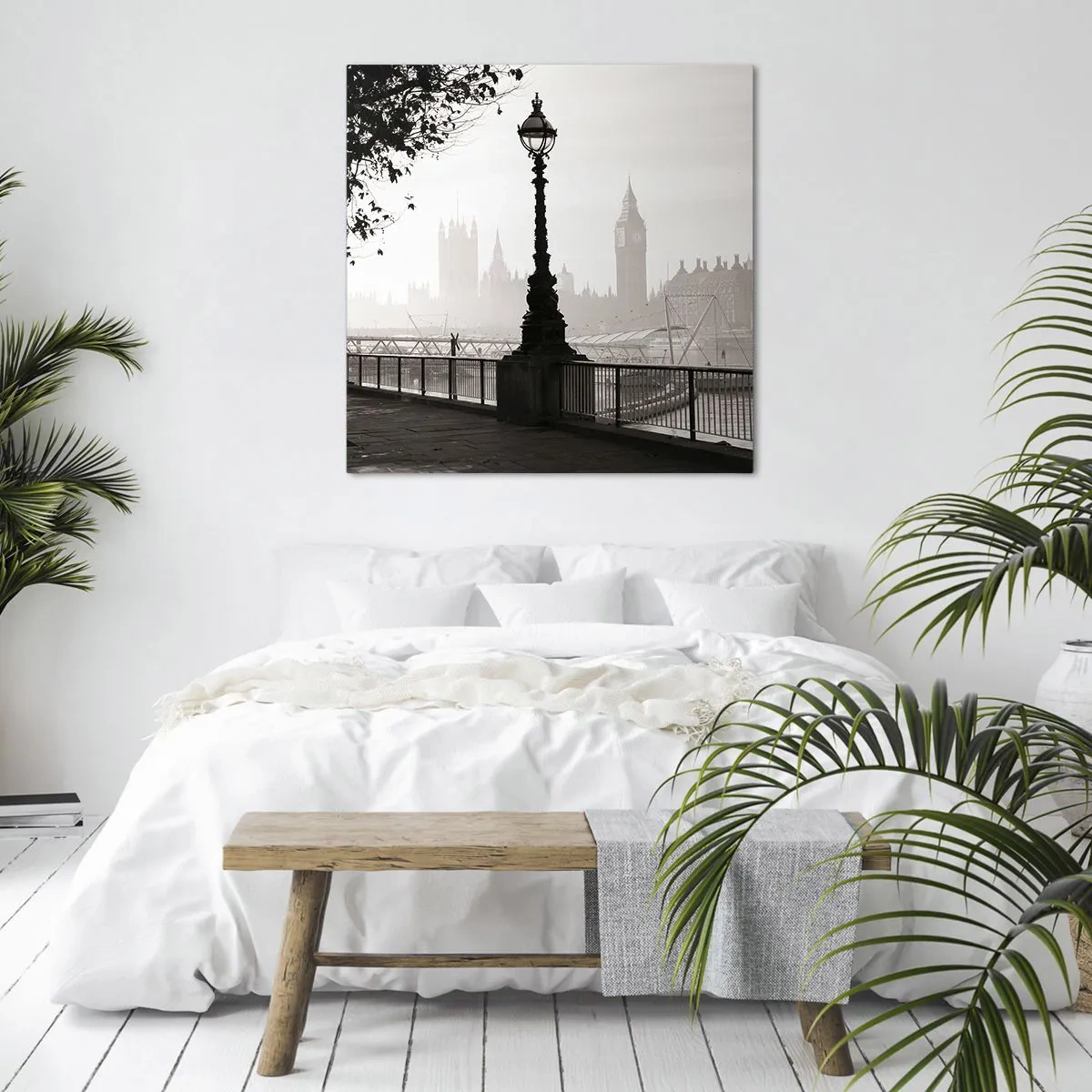 Bild auf Leinwand - Leinwandbild - Londoner Morgen - 50x50 cm