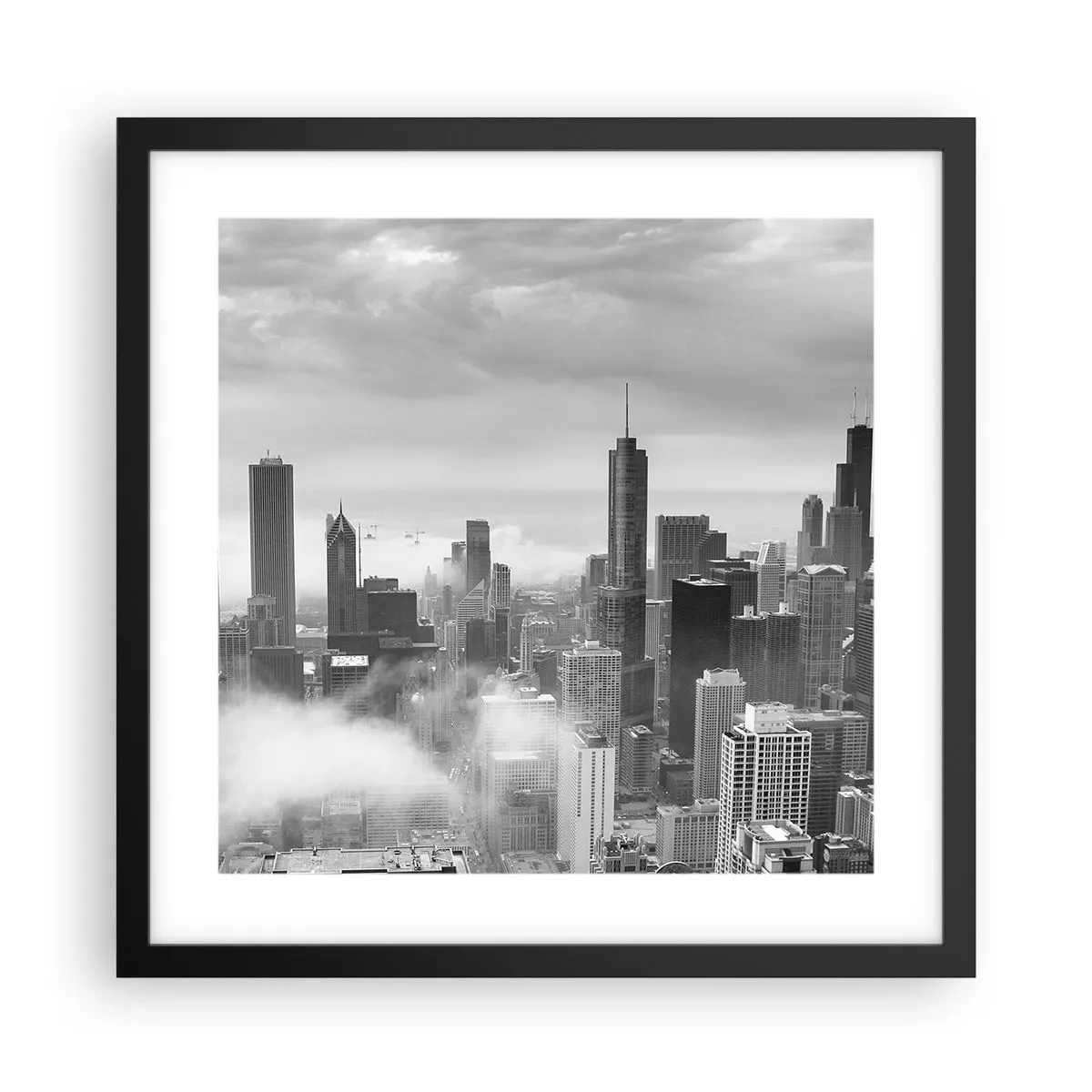 Poster in einem schwarzem Rahmen - Amerikanische Landschaft - 40x40 cm