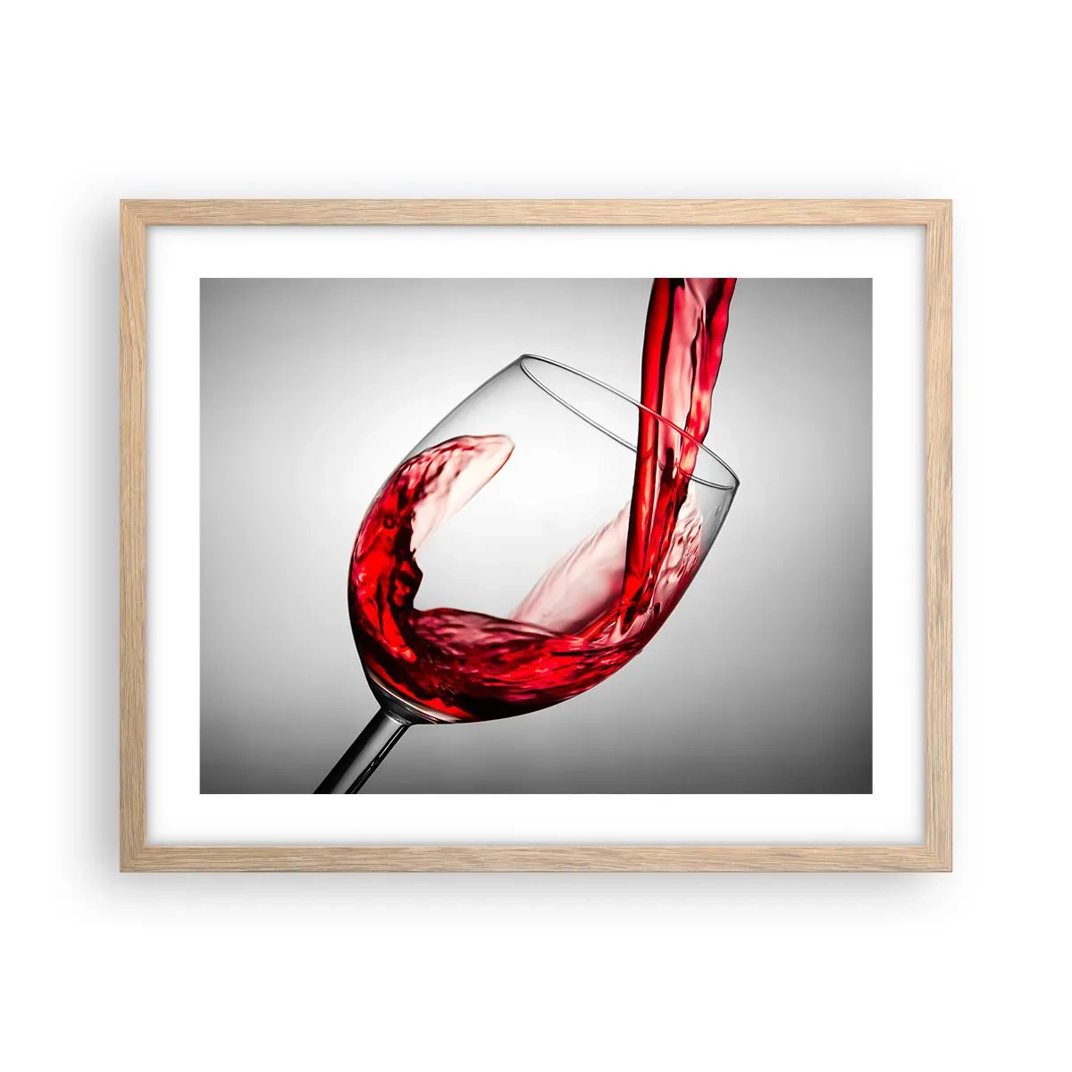 Poster in einem Rahmen aus heller Eiche - Farbe – Bewegung – Klang - 50x40 cm