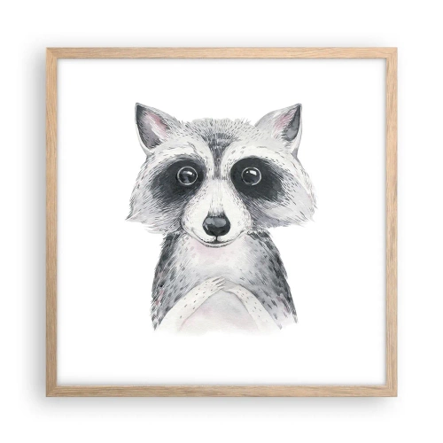 Poster in einem Rahmen aus heller Eiche - Ein Moment zum Bewegen - 50x50 cm