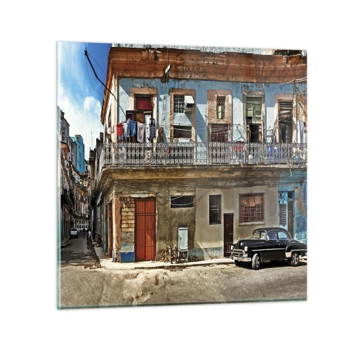 Glasbild - Bild auf glas - Havanna-Stimmung - 30x30 cm