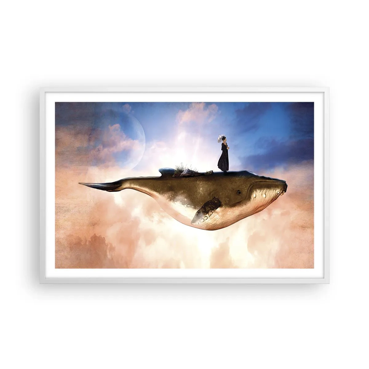 Poster in einem weißen Rahmen - Eine echte Reise - 91x61 cm