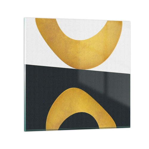 Glasbild - Bild auf glas - Erstens: Gold - 30x30 cm