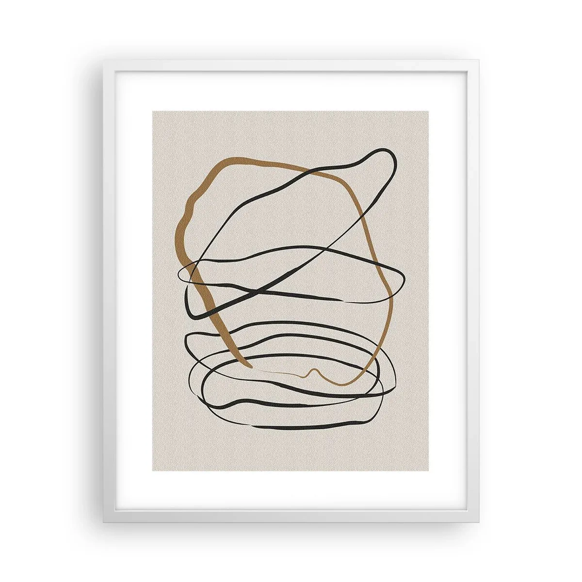 Poster in einem weißen Rahmen - Komposition – Looptanz - 40x50 cm