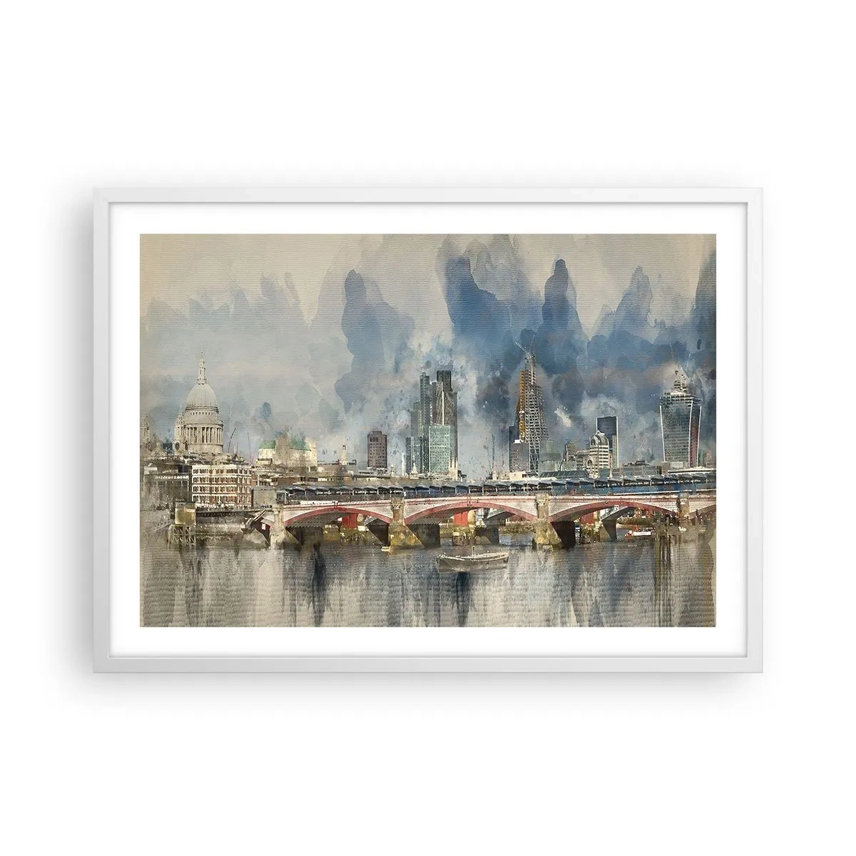 Poster in einem weißen Rahmen - London in seiner ganzen Pracht - 70x50 cm