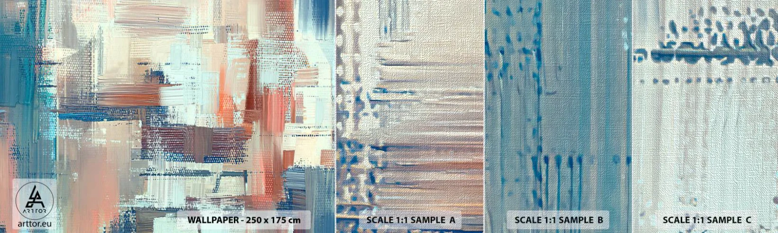 Fototapeten Muster Premium Canvas - Zum Licht kommen - Pastell, Minimalismus, Hell - 100x30 cm