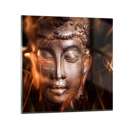 Glasbild - Bild auf glas - Es existiert nur hier und jetzt - 40x40 cm