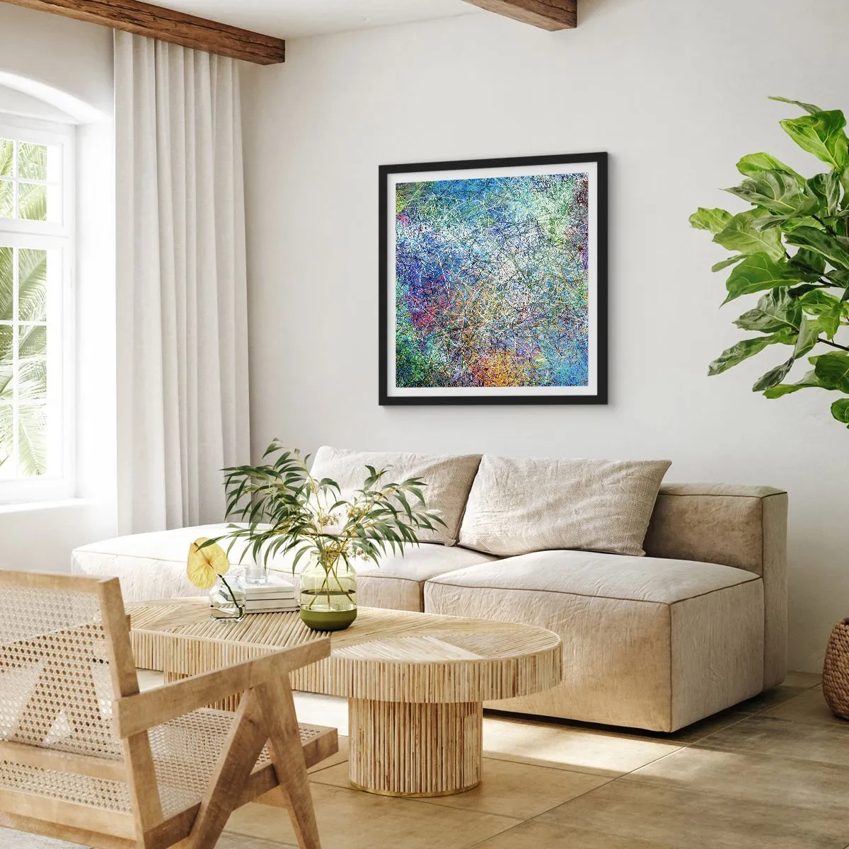 Poster in einem schwarzem Rahmen - Es ist nicht so einfach - 60x60 cm