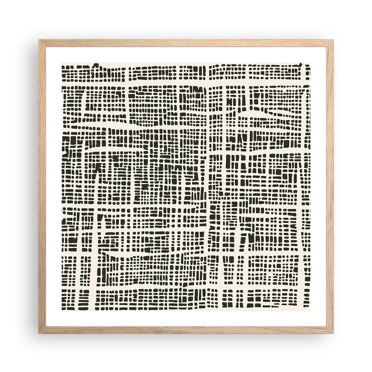 Poster in einem Rahmen aus heller Eiche - Gewebte Komposition - 60x60 cm