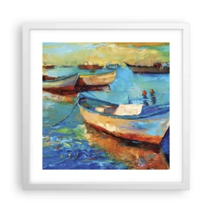 Poster in einem weißen Rahmen - In der südlichen Bucht - 40x40 cm
