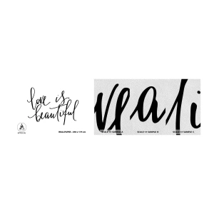 Fototapeten Muster Premium Sand - Lies und wiederhol - Typografie, Bejahung, Maxime - 100x30 cm