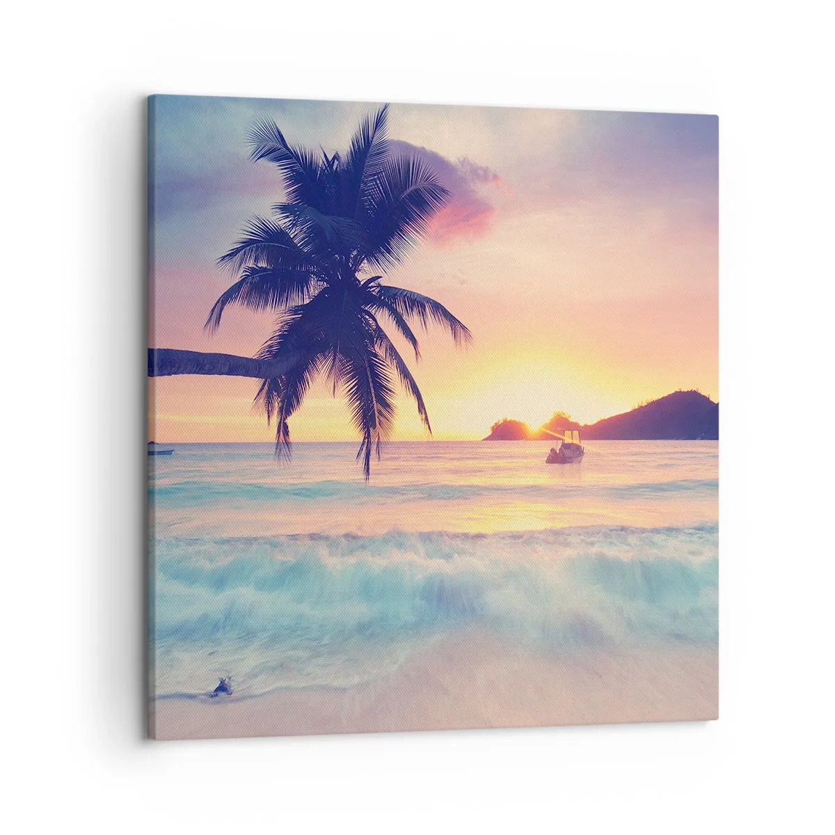 Bild auf Leinwand - Leinwandbild - Ein Abend in der Bucht - 50x50 cm