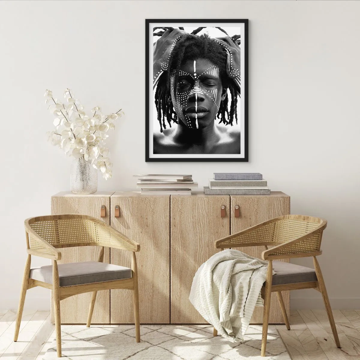 Poster in einem schwarzem Rahmen - Wo bist du? - 70x100 cm