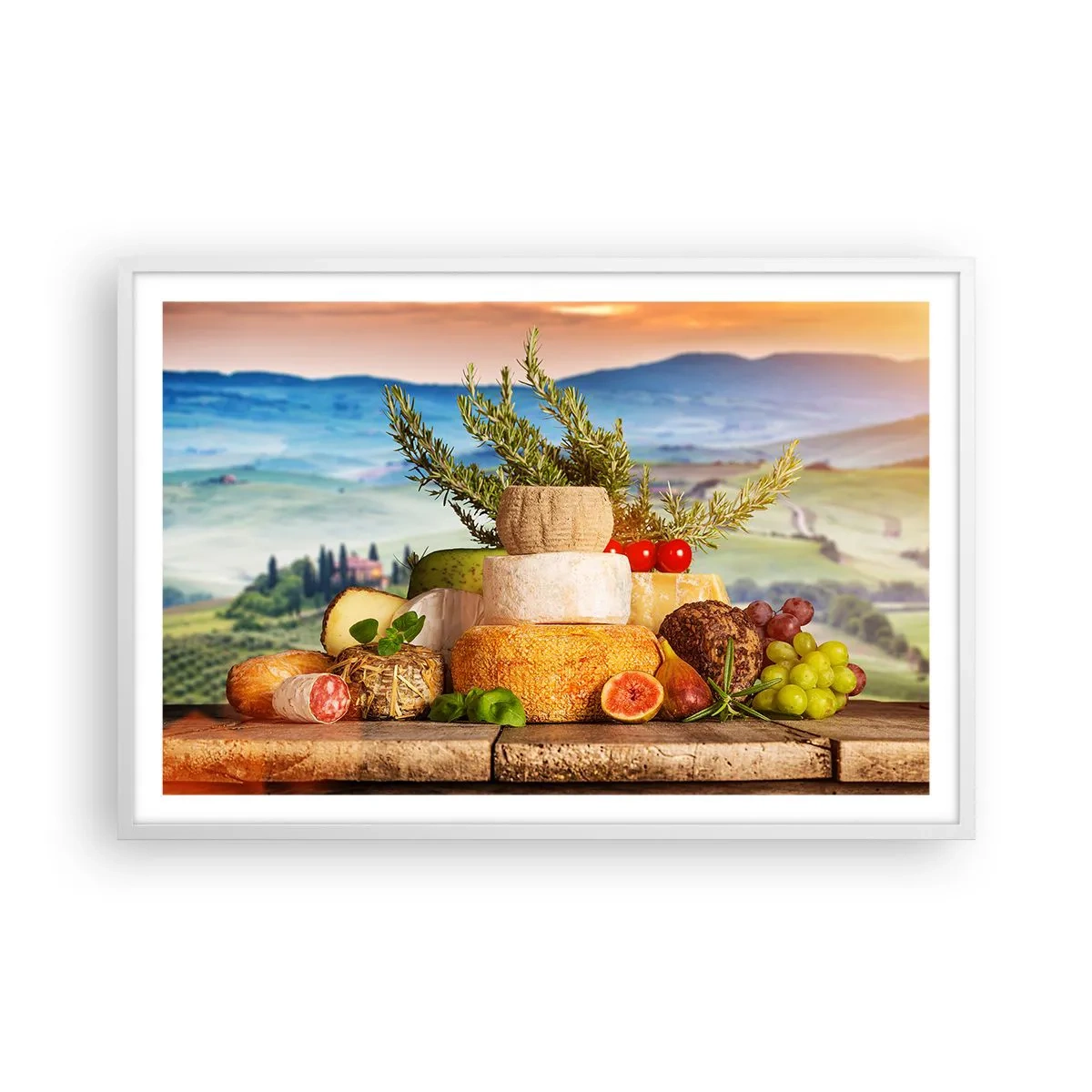 Poster in einem weißen Rahmen - Die italienische Lebensfreude - 91x61 cm