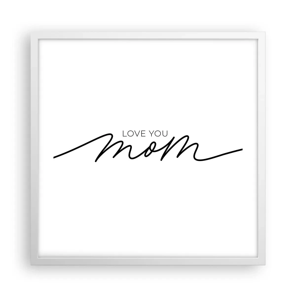 Poster in einem weißen Rahmen - Große Emotionen - 50x50 cm