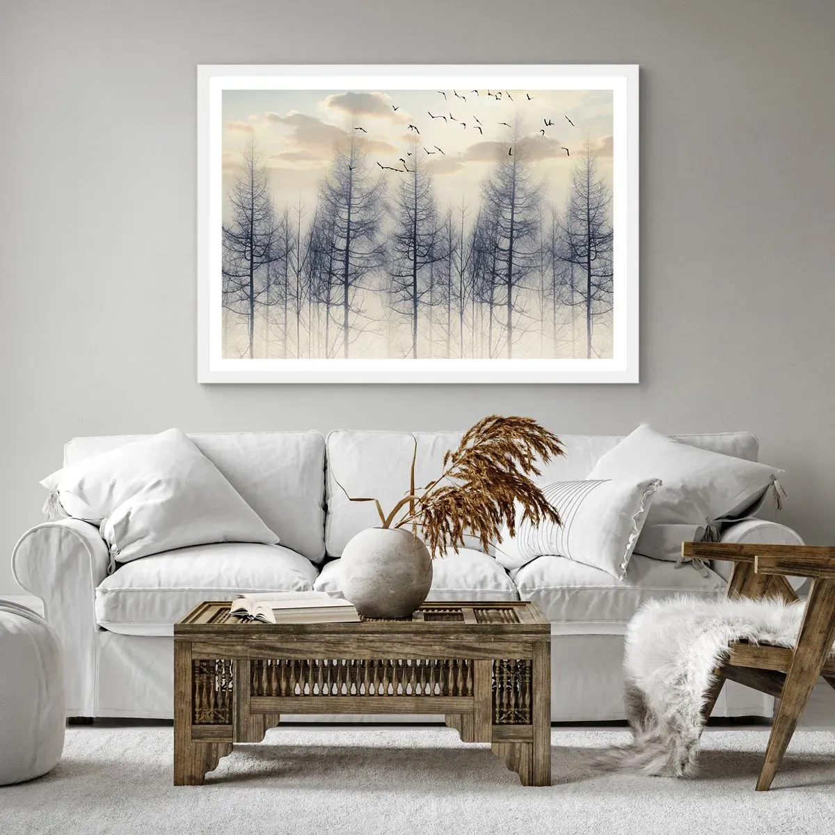 Poster in einem weißen Rahmen - Waldgeister - 40x30 cm