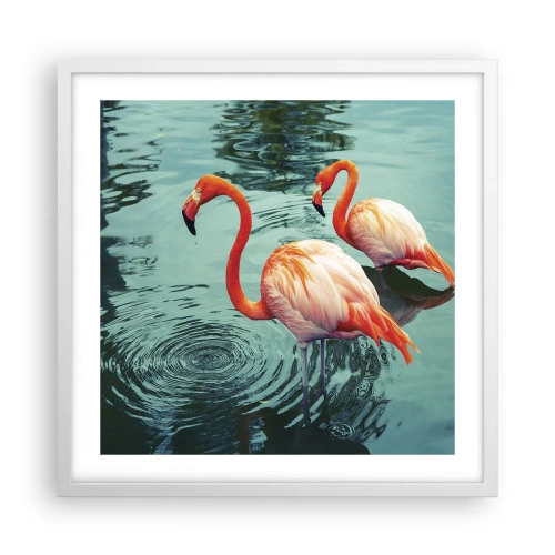 Poster in einem weißen Rahmen - Wir sind jetzt in Mode - 50x50 cm