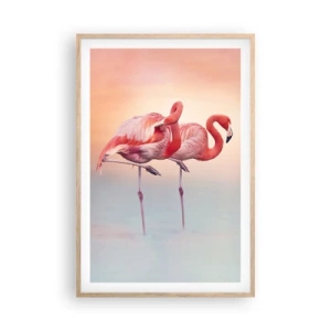 Poster in einem Rahmen aus heller Eiche - Die Farbe der untergehenden Sonne - 61x91 cm