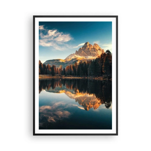 Poster in einem schwarzem Rahmen - Doppelte Landschaft - 70x100 cm
