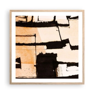 Poster in einem Rahmen aus heller Eiche - Also doch Ordnung - 60x60 cm