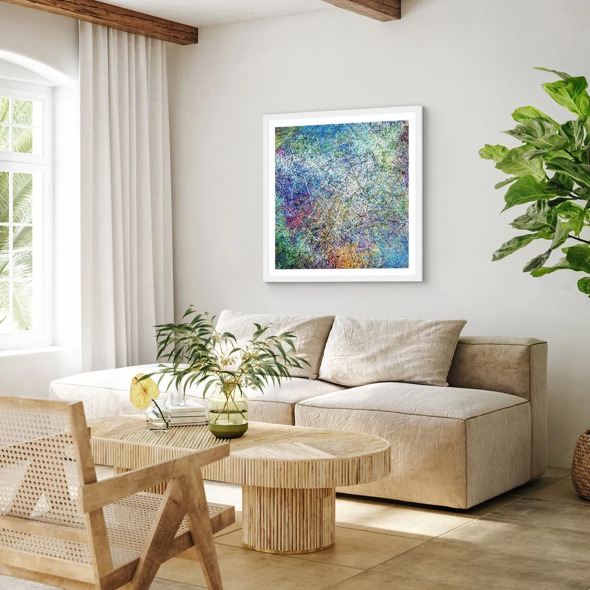 Poster in einem weißen Rahmen - Es ist nicht so einfach - 40x40 cm