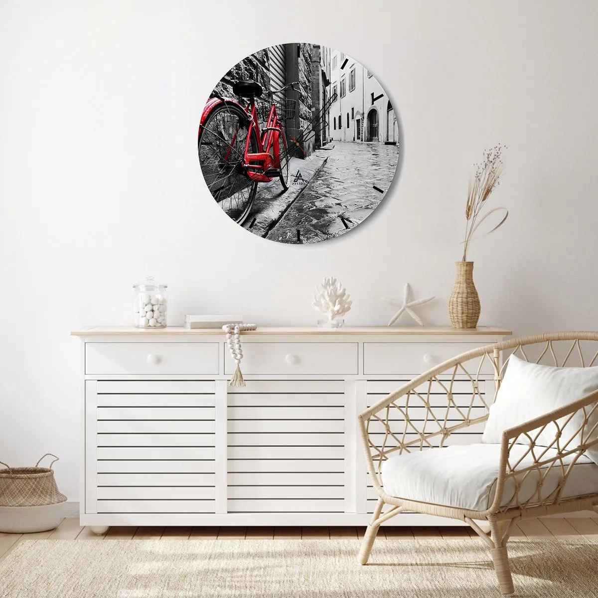 Wanduhr - Glasuhr - Wahre Schönheit wird nicht alt - 40x40 cm