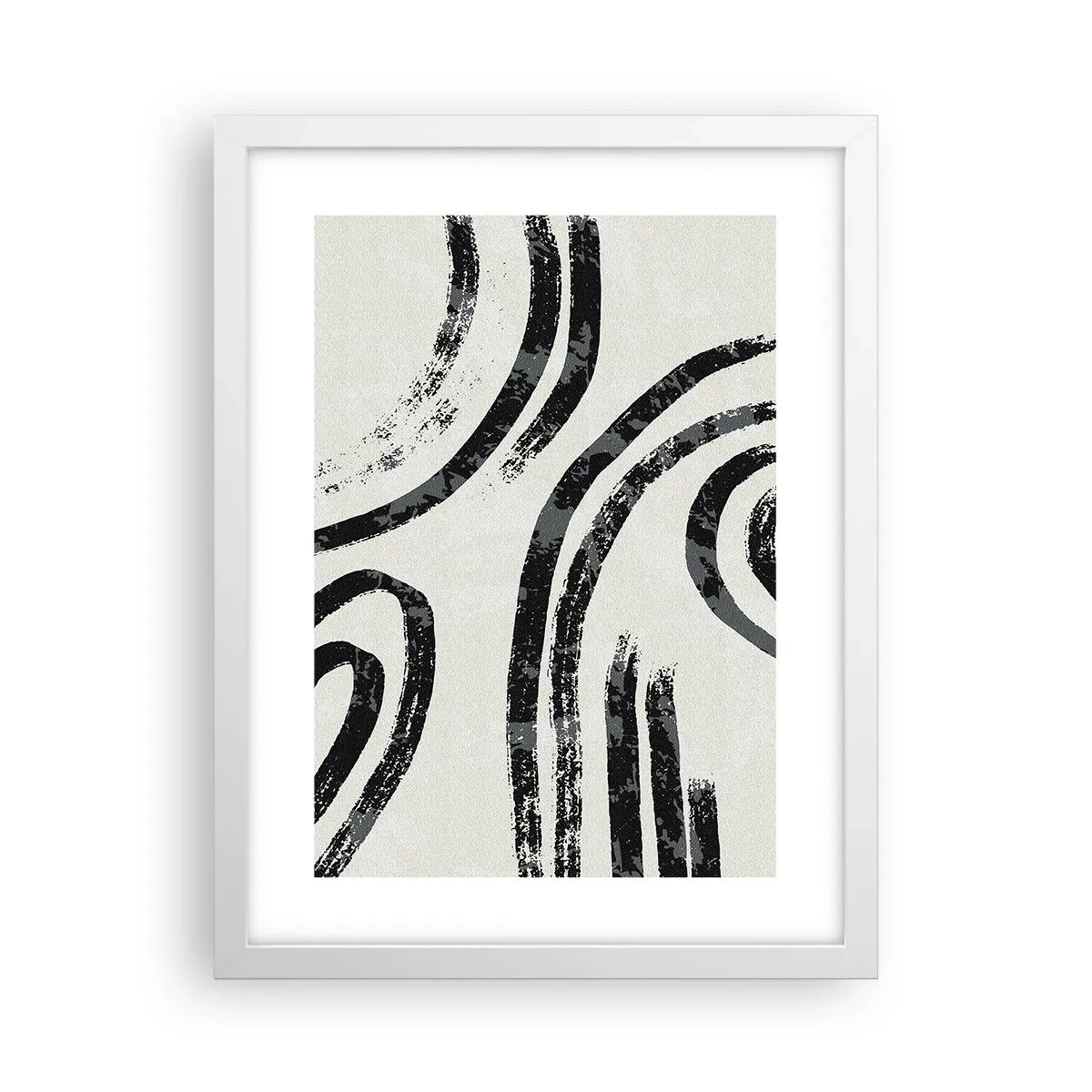 Poster in einem weißen Rahmen - Bei Hälfte angehalten - 30x40 cm