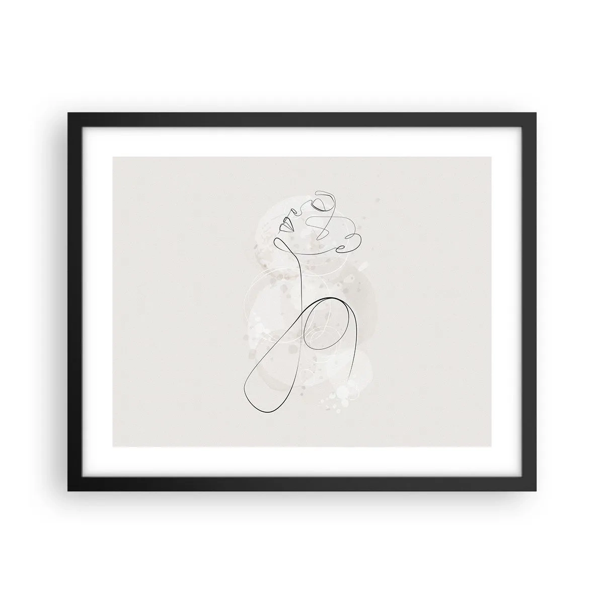 Poster in einem schwarzem Rahmen - Die Spirale der Schönheit - 50x40 cm