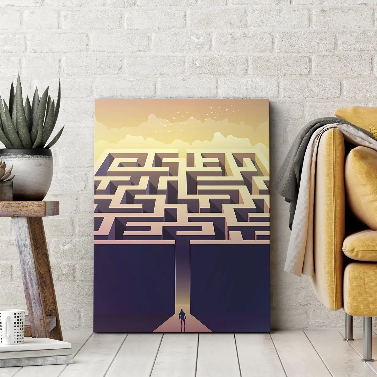 Bild auf Leinwand - Leinwandbild - Entscheidungszeit - 65x120 cm