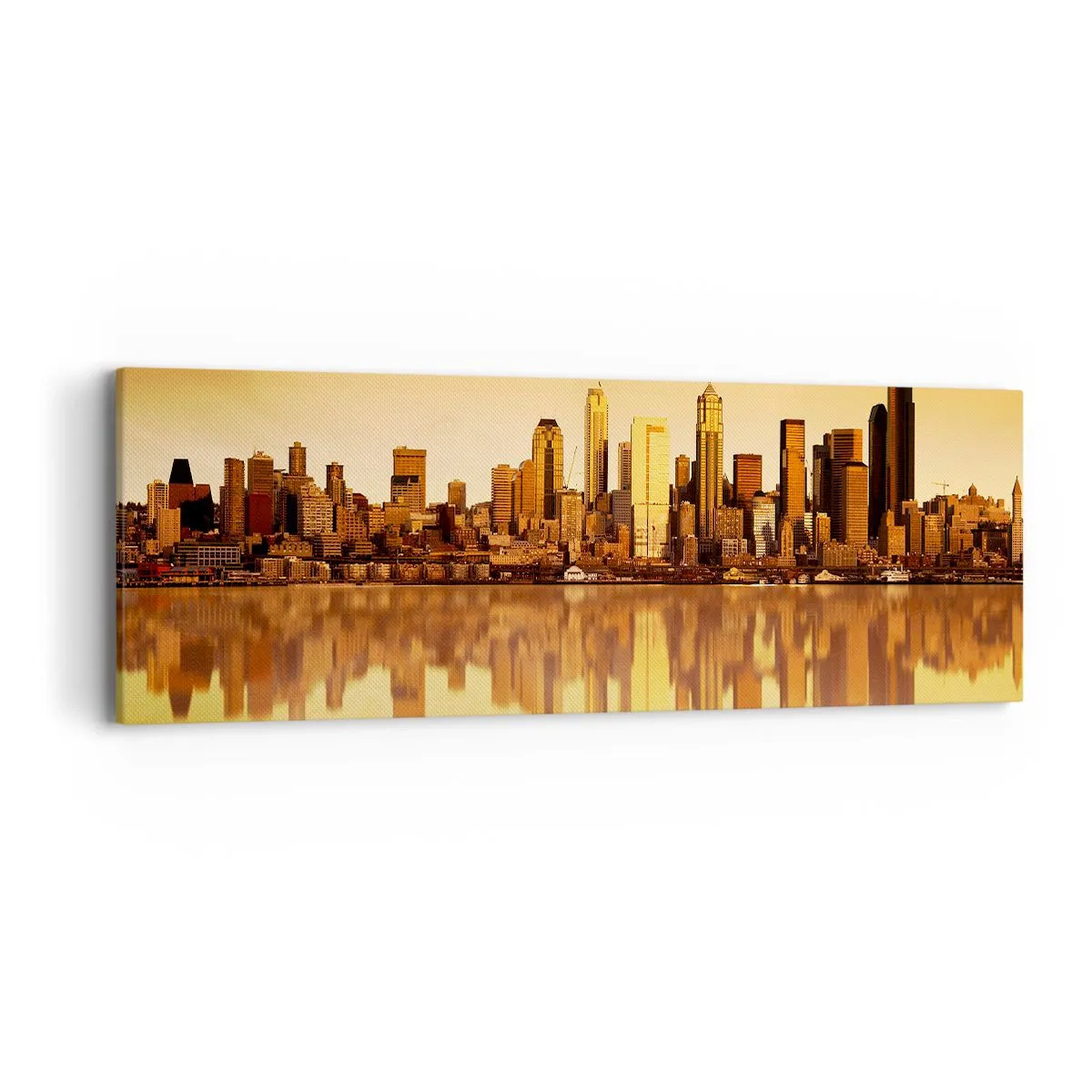 Bild auf Leinwand - Leinwandbild - Die Stille der Metropole - 90x30 cm